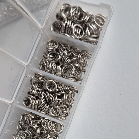 Assorted Silver Metal Jump Rings - 7 Different Sizes - Picture 5 of 10